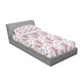 thumbnail image 3 of Ambesonne Floral Fitted Sheet & Pillow Sham Set, Vintage Spring Scenery, Full, Multicolor, 3 of 3