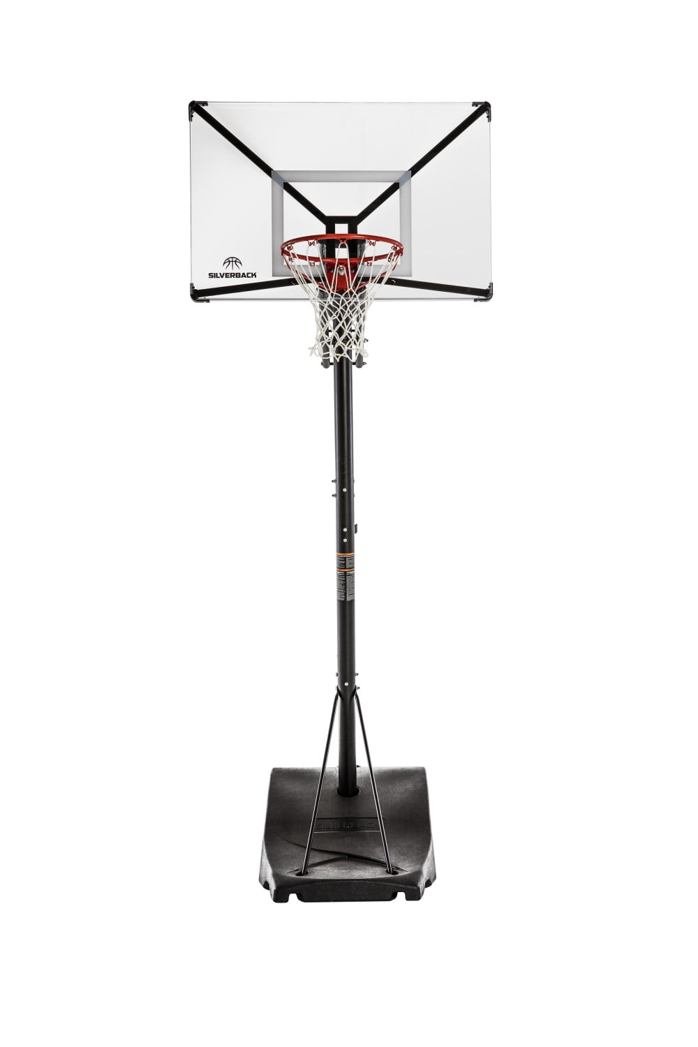 Silverback NXT 50 Hoop Backboard Portable Basketball In. Height-Adjustable System