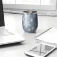 thumbnail image 3 of Floral 12oz Stainless Steel Insulated Wine Tumbler with Lid and Straw – Double Wall Vacuum Mug for Hot & Cold Drinks, 304 Steel Interior, Sweat-Free Design,Thanksgiving,Christmas, Spring,Flower, 3 of 5