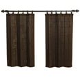 thumbnail image 1 of Versailles' Bamboo Wood Ring Top Curtain Tier Set 48in x 36in, 1 of 3