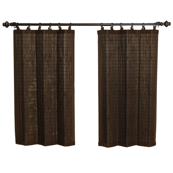 Versailles Brise-Brise en Bois de Bambou à Anneaux 48po x 36po