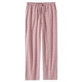 thumbnail image 3 of Nfurl Modal Pajamas Bottoms for Women Soft Solid Color Elastic Waist Pjs Pant Lightweight Wide Leg Lounge Sleep Petite Trousers Ladies Bottom Purple M, 3 of 10