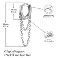 thumbnail image 7 of YAYAJAJU Chain Earrings for Women, Small Flower Dangle Chain Huggie Hoop Hypoallergenic Earrings Jewelry Gifts, 7 of 7