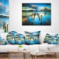 thumbnail image 4 of Designart Cloudy Lake with Broken Pier - Seascape Throw Pillow - 16x16, 4 of 5