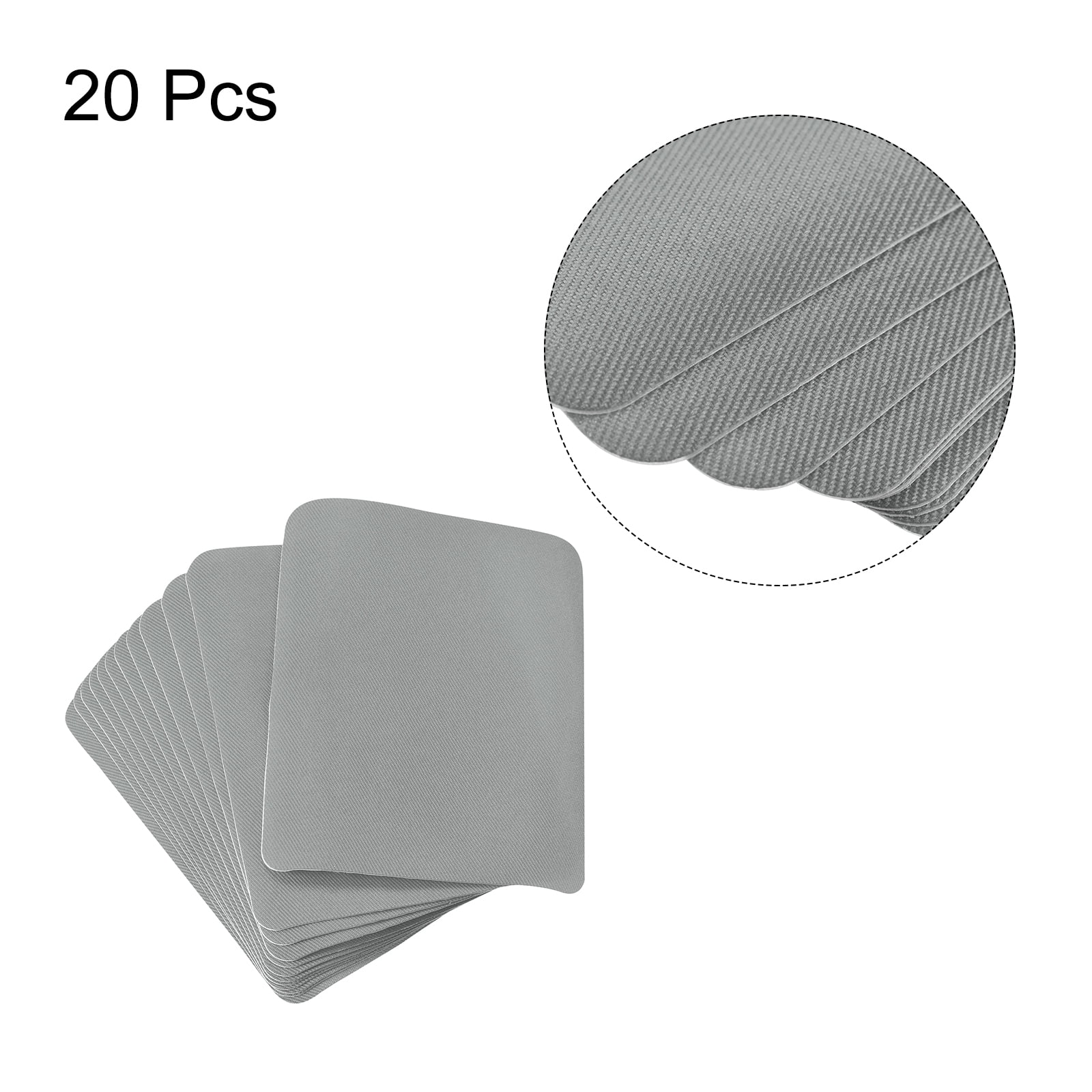 Unique Bargains Fabric Iron-on Patches for Clothes Hole Repairing and Decoration Grey