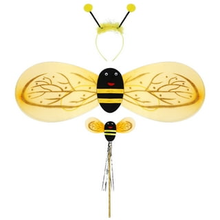 Funcredible Bumble Bee Costume Accessories | Bee Wings and Bee Antenna  Headband with Bee Glasses | Honey Bee Costumes | Halloween Bumblebee  Cosplay