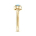 thumbnail image 3 of Angara Natural 0.4 Ct. Aquamarine Solitaire Ring in 14K Yellow Gold for Women (Ring Size: 12), 3 of 10