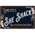 thumbnail image 1 of Lynette's SHE SHACK Sign Metal Shed Tin Metal Wall Decor 8 x 12 Matte Finish Metal 108120060438, 1 of 1