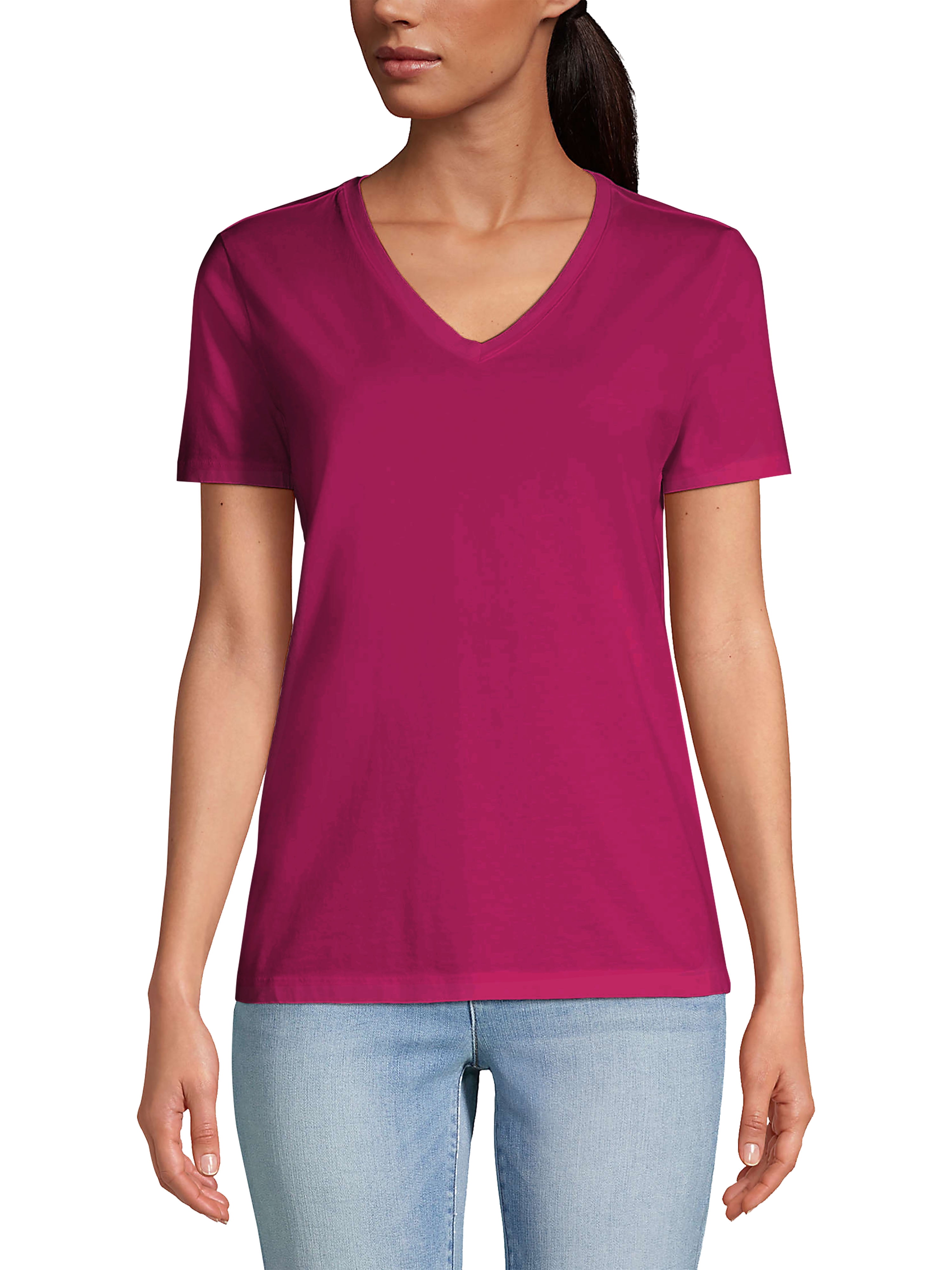 Hat and Beyond Women's Lightweight V-Neck Tee Superior Printability ...