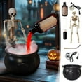 thumbnail image 1 of Set de Decoración de Halloween, Nebulizador con Caldero de Bruja Negra, Botellas Flotantes, Esqueleto de Halloween, Espeluznante, Hocus Pocus, 50 Ml, 1 of 6