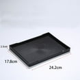 thumbnail image 4 of 1 Pcs New Kitchen Multi-Purpose Plastic Rectangle Serving Trays Large Plastic Tray Decorative Tray Bed Table Tray BLACK 21.7X15.5X2.3CM 1 PCS, 4 of 8