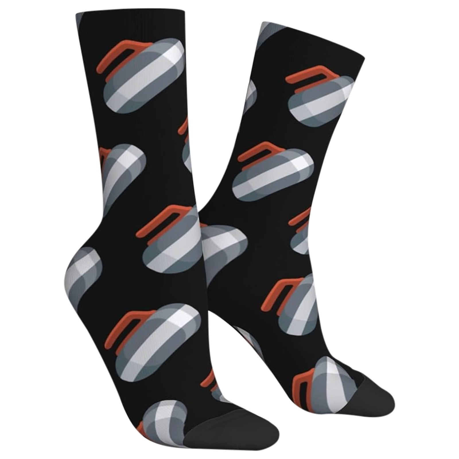 Yuanlong Womens Crew Socks Novelty Fun Graphic Mid‑Calf Sock Soft Stretchy Fall Winter Daily Leisure Socks