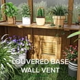thumbnail image 7 of 6.7 ft. x 7.8 ft. Solid Cedar Wood Greenhouse with Polycarbonate Windows, Automatic Roof Vent, 7 of 7