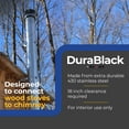 thumbnail image 2 of DuraVent DuraBlack Stainless Steel Single Wall Wood Burning Stove, Silver, 2 of 10