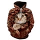 thumbnail image 3 of Sudadera con capucha con estampado 3D de gato lindo para hombres y mujeres, sudadera informal de manga larga de gran tamaño, sudaderas para hombres, 3 of 5