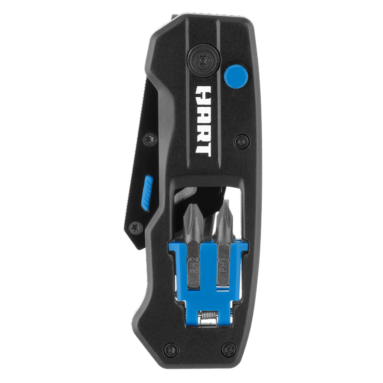 HART Folding Lock-Back Utility Knife with 10 Blades