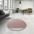 thumbnail image 3 of Ahgly Company Indoor Round Patterned Rose Gold Pink Novelty Area Rugs, 3' Round, 3 of 6