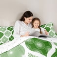 thumbnail image 4 of Homewish Green Boho Stripes Queen Comforter Set,Modern Geometric Comforter Sets Queen,Reversible,3 Pieces,1 Comforter and 2 Pillowcases, 4 of 7