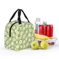 thumbnail image 4 of Yiaed Daisies Flowers Print Insulated Lunch Bag Reusable Cute Tote Lunch Box, Leakproof Cooler Lunch Bags for Work Office Travel School Picnic, 4 of 5