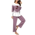 thumbnail image 4 of ChaoHeng Womens 2 Piece Outfit Lounge Set 2025 Christmas $10(Purple,XL), 4 of 7