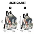 thumbnail image 2 of FORMRS Mini Backpack Purse for Women Quilted Travel Daypack Casual Shoulder Bag, Green Snowmen, 2 of 7