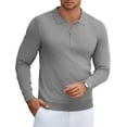 thumbnail image 4 of COOFANDY Men's Long Sleeve Polo Shirts 1/4 Zip Pullover Polo Sweater Slim Fit Polo T ShirtsFall Shirts T Shirts Casual Pullover Sweaters, 4 of 9
