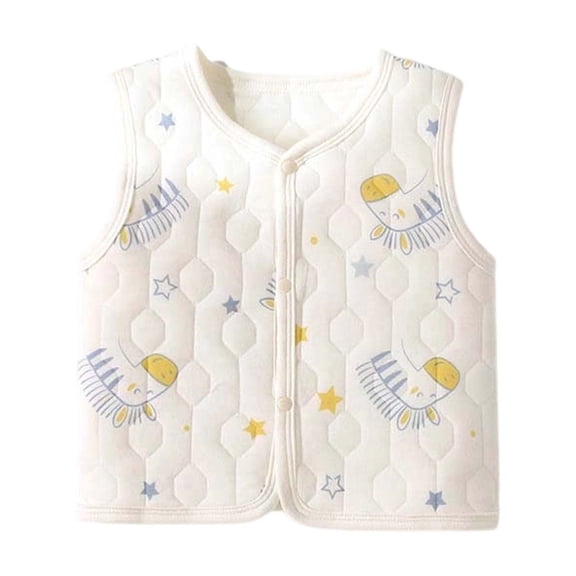 THDHVS Toddler Vest,Toddler Unisex Quilted Puffer Vest Single Breasted Sleeveless Winter Warm Outerwear,Jackets for Girls White 15-24 Months