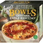 Amy's Frozen Meals, Chile Relleno Casserole Bowl, Made With Organic Rice, Tomatoes and Black Beans, Microwave Meals, 9 Oz