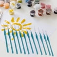 thumbnail image 4 of 12 Pcs Pinceaux Script Doublure Aquarelle Colorée Bleue, 4 of 8