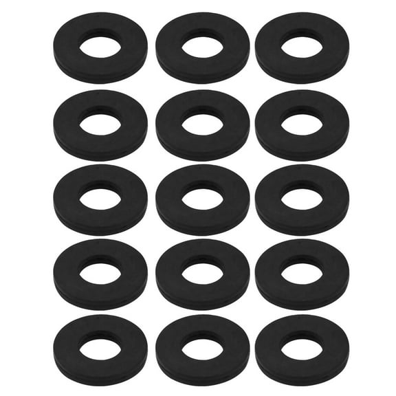 15pcs Black Rubber Round Flat Washer Assortment Size 10x22x3mm Flat Washer