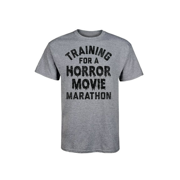 Instant Message - Training For A Horror Movie Marathon - Men's Short Sleeve Graphic T-Shirt