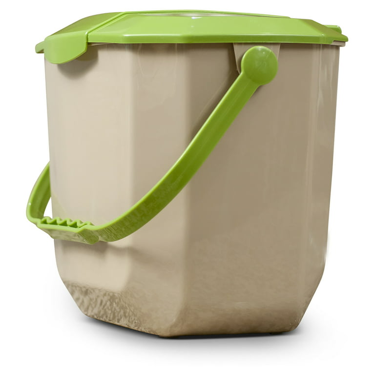Toter 2 Gallon Kitchen Composting Container with Lid - Beige