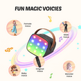 thumbnail image 4 of Bonaok Mini Karaoke Machine for Kids, Christmas Portable Speaker with Wireless Microphone for Singing, Gift for 4-12+ Years Old Girls, Black, 4 of 15