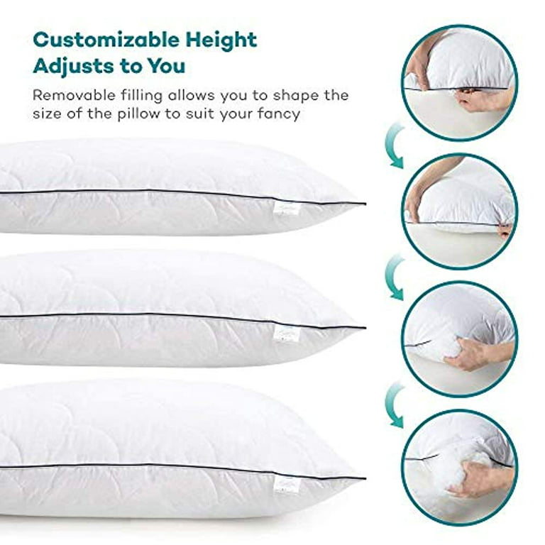 Celeep Bed Pillows (2 Pack) - Pillow Set Queen Size - Hotel Quality  Sleeping Pillows for Side, Stomach and Back Sleepers - Microfiber Filling -  Soft