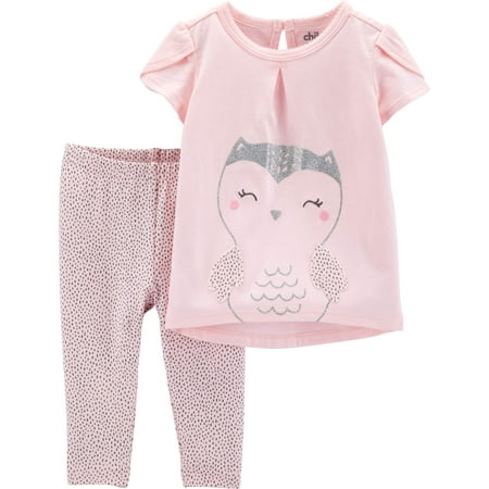 Baby Girls 12m 2 Piece - Top and Pants Outfit, 2 Piece Set (Baby Girls)