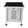 thumbnail image 3 of Senbabe Wooden Small Rabbit Houses, Bunny Cage with Openable Roof, Pet Shelter for Guinea Pig Hamster, Gray, 3 of 7