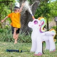 thumbnail image 5 of Gold Toy Inflatable Unicorn Yard Sprinkler for Kids, Water Sprinklers for Lawns or Garden (4 Feet), 5 of 7