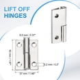 thumbnail image 2 of Uxcell Lift Off Hinge, Detachable Lift Off Hinges Left Handed Slip Joint Flag Hinge Butt Door Hinge 2" 2, 2 of 7