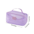 thumbnail image 3 of Dongrere Mesh Makeup Bag, Multi Pocket Lightweight Travel Cosmetic Organizer Pouch, Large Capacity Cosmetic Bag for Women Outdoor Use, Purple, 3 of 6