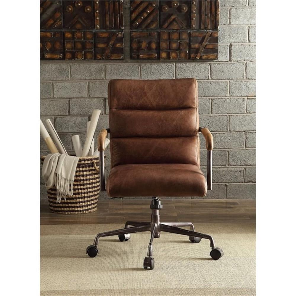 Acme Furniture Harith Office Chair, Retro Brown Leather