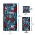 thumbnail image 3 of 3 Piece Bath Towels Set Bath Towel, Hand Towel and Face Towel for Bathroom, Gym, Hotel Red Butterflies and Flags, 3 of 8
