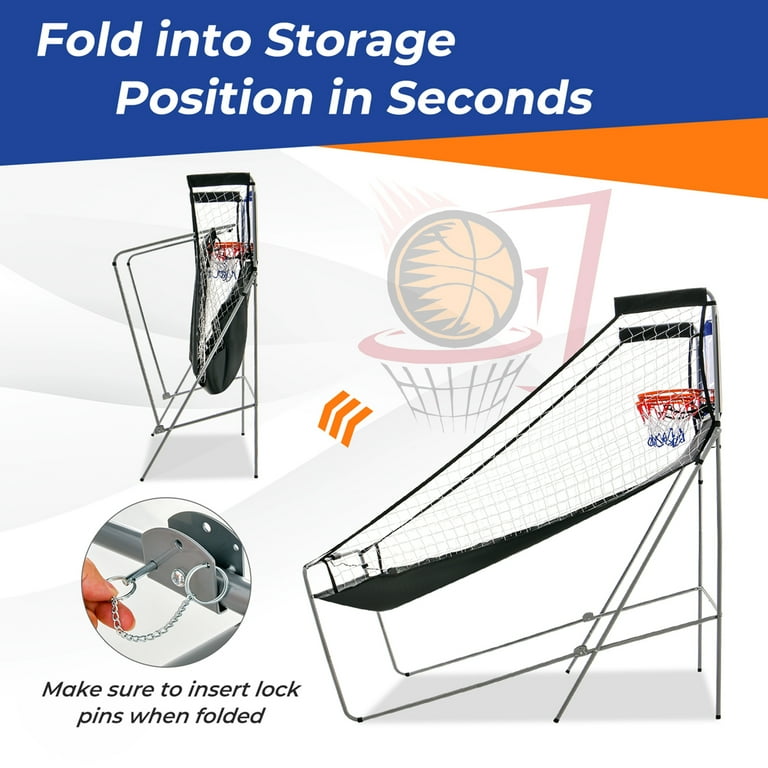 Costway Foldable Indoor Sports Dual Shot Basketball Arcade Game