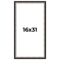 16x31 Frame Silver Real Wood Picture Frame Width 1.25 Inches | Interior Frame Depth 0.75 Inches |