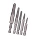 thumbnail image 5 of 5pcs Broken Screw Extractor Hex Shank Fine Teeth Damaged Bolts Removal Tool Easy Out Kit, 5 of 5