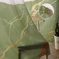 thumbnail image 5 of Sage Green Marble Semi Sheer Curtains 72 Inch Length 2 Panels Set, Nature Marble Crack Yellow Lines Sheer Kitchen Curtain Privacy Voile Window Curtain for Living Room Bedroom Rod Pocket Drapes, 5 of 7