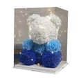 thumbnail image 2 of Oso de peluche artificial con rosas y luces | Ramo de flores con forma de oso de peluche | Regalo romántico decorativo para estante o mesa | Regalo de San Valentín, 2 of 6
