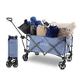 thumbnail image 1 of Carrito Vagon Plegable Multiusos con Estructura de Acero Reforzado y Ruedas para Exterior Resistentes - Carro Vagon Portatil Transportador hasta 100 Kg Azul Grisaceo, 1 of 9