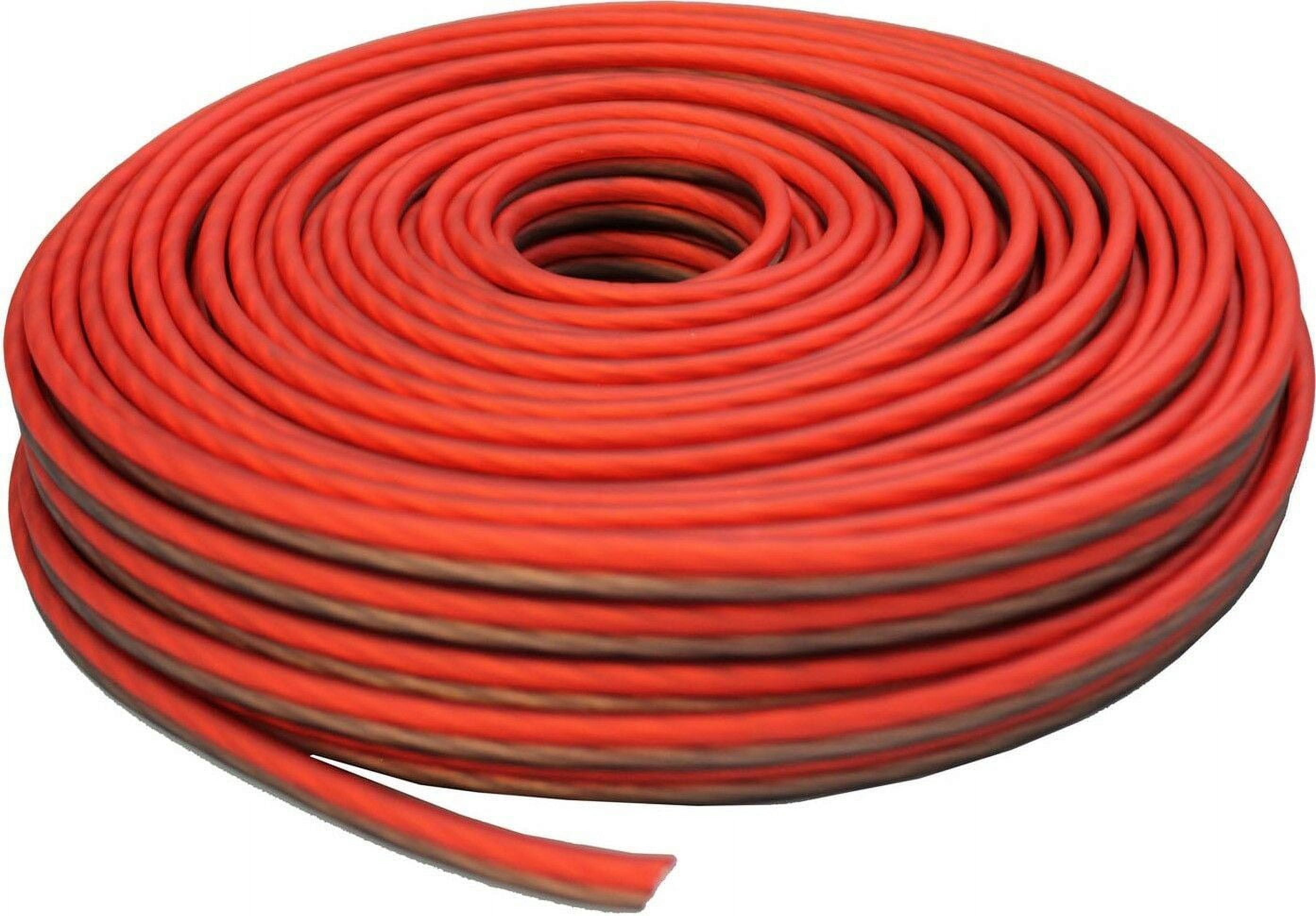 Marine Red/ Black 50 Ft True 10 Gauge Marine Car, Home Audio Speaker Wire Cable