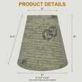 thumbnail image 2 of Urbanest Linen Empire Lamp Shade 5x9x8.5", Natural With Brown Script, Set of 2, 2 of 6