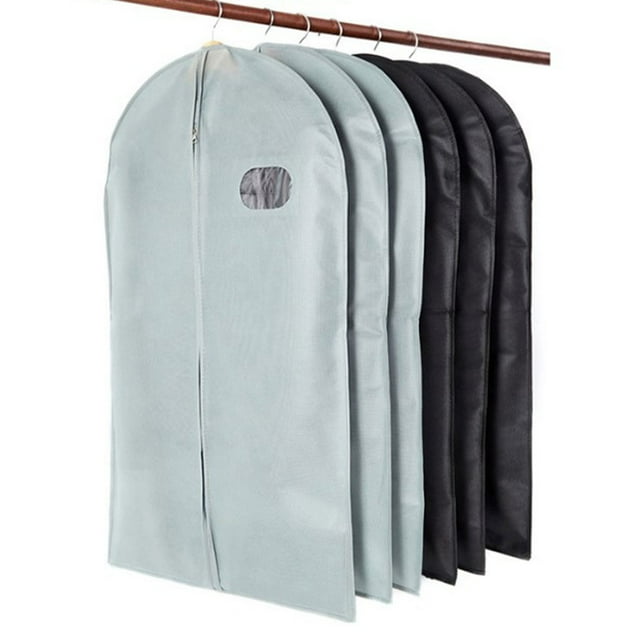 Bolsa de almacenamiento para trajes, funda protectora para trajes, bolsa protectora para trajes de color negro, bolsa para colgar prendas, probada y confiable